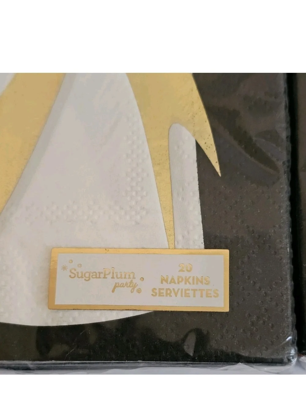Graduation Guest Napkins Black Gold Foil Congrats Grad Cap Tassel Diploma 9 Pks